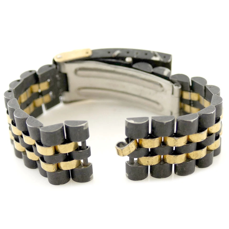 BRAZALETE COMPLETO TAG HEUER 1500 2 TONOS NEGRO RECUBIERTO DE PVD + CHAPADO EN ORO PARA HOMBRE MODELO 229/3 Foto 2 de 4