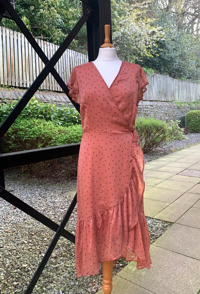 Ruffle Wrap Dress Boohoo Red Polka Dot Dress Abercrombie Fitch