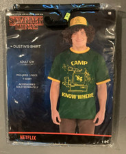 NEW Stranger Things Dustin's Costume Camp Know Where T Shirt Size Adult S/M