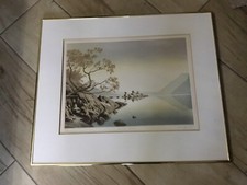 Simon Bull Limited Edition Print Signed Aquatint "Ullswater Morning" 1985