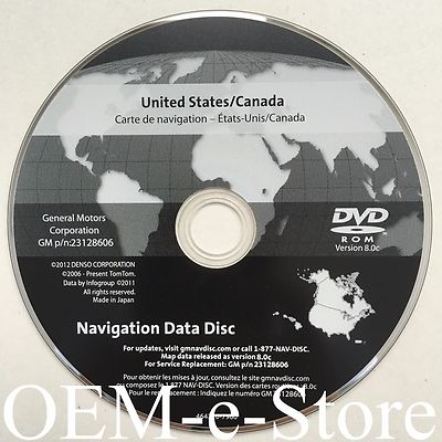 2007 to 2011 Chevrolet Suburban / Silverado Navigation OEM DVD Map V8.0c Update