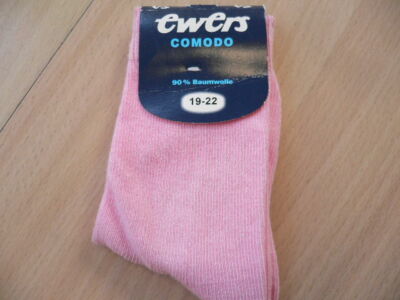 EWERS MÄDCHEN COMODO SOCKEN  rosa 1 x Gr.19/22
