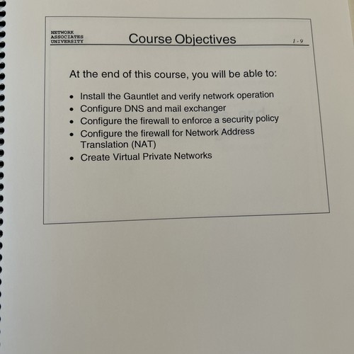 Network University Course: Implementing a Firewall Using Gauntlet for IRIX 1998 - Picture 4 of 11