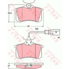 TRW Bremsbeläge GDB1417 Bremsklötze für Audi A4 Avant 8D5 B5