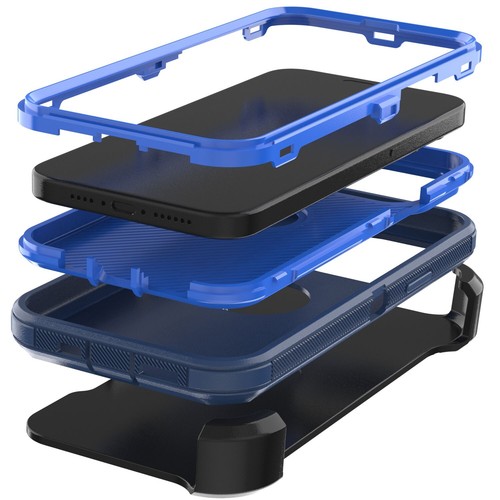 Funda azul a prueba de golpes resistente para iPhone 13 Pro Max/13 Pro + clip para cinturón - Imagen 17 de 26