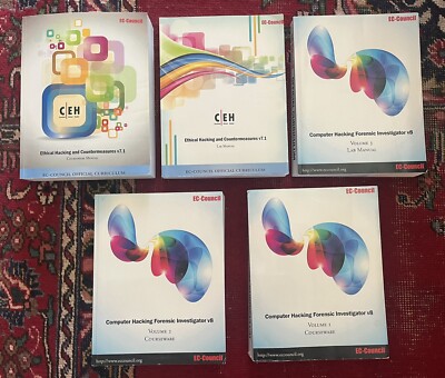 5 Vol Computer Hacking Forensic Investigator Ethical Hacking Countermeasures Set