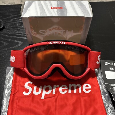 Supreme Smith Ski Snowboard Goggles Red FW15 With Box Brand New FW15 Red