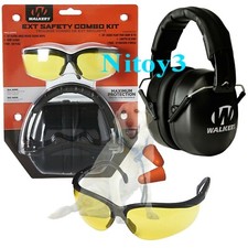 WALKERS EXT Folding Range Ear Muff-Glasses-Ear Plugs Combo