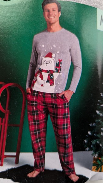 Conjunto de pijama de Navidad Lidl para hombre M edición limitada y logotipo Lidl algodón envío y devolución gratuitos