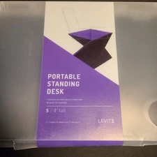Levit8 - Flat Folding Portable Standing Desk - Small, Purple