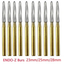 Endo-Z Bur Dental Carbide Tungsten 1.4*21mm/23mm/25mm/28mm Surgical Cutter 10Pcs