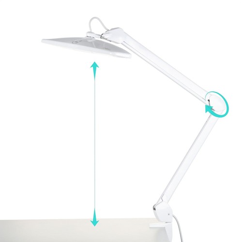 Task Lamp on Articulating Arm with Table Clamp 21W 84 LED by Amscope - Picture 5 of 6