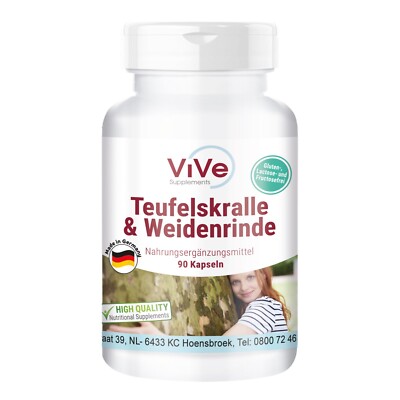 Teufelskralle & Weidenrinde-90 Kapseln, vegan, Vive Supplements