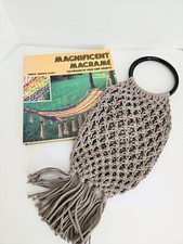 Vintage Magnificent Macrame Marie-Jeanine Solvit Book  Vintage Macrame Purse 