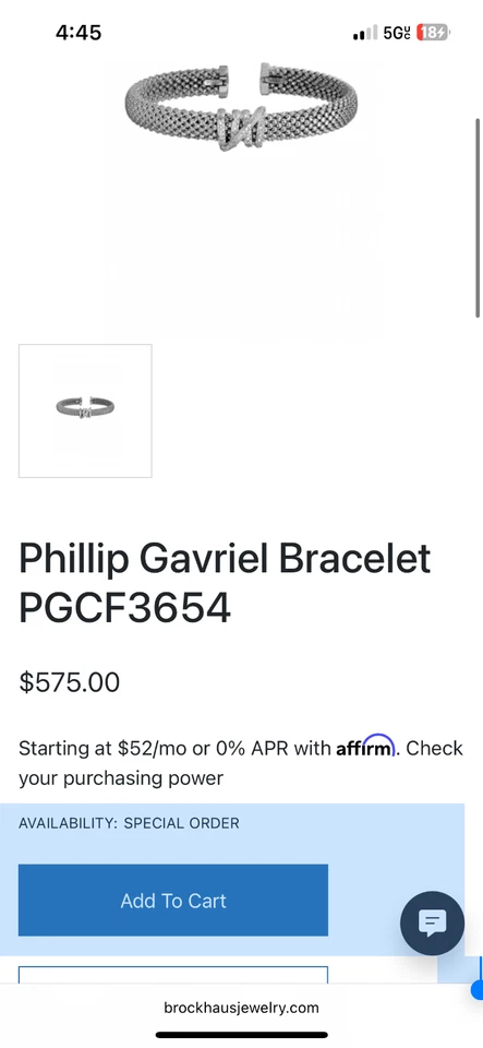 Brazalete de palomitas de maíz Phillip Gavriel con diamantes en plata de ley Foto 3 de 4