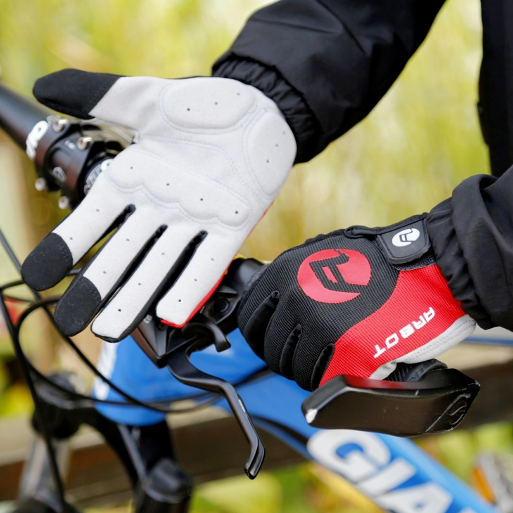 Mens Cycling Full Finger Gloves Bicycle Anti Slip Gel Pad MTB Road Bike