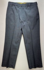 Vintage Farah Men  s Dress Pants Flat Front Size 34x26 Gray Casual Retro