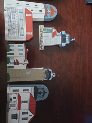 The Cats Meow 8 Piece 1990-1998 Lighthouse Collection Lot of 8 Pieces Vintage