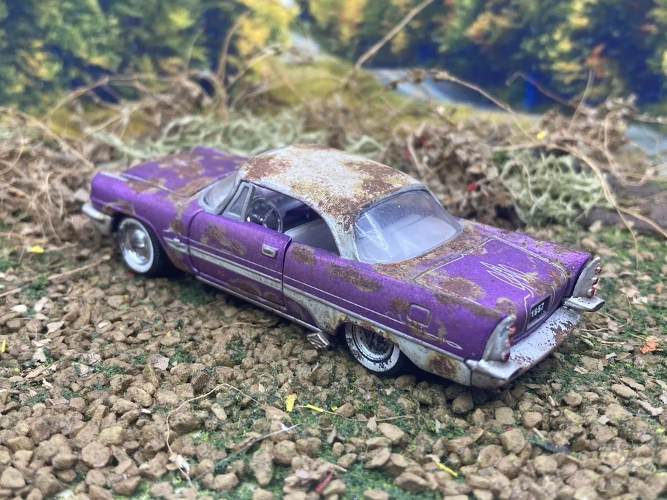 1957 DeSoto Weathered Distressed Barn Find Rusty 1/64 Diecast Custom Car M2 - Image 4 of 4