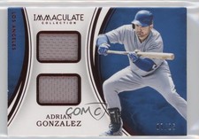 2016 Panini Immaculate Immaculate Duals Red 7/25 Adrian Gonzalez #ID-AG 9o3