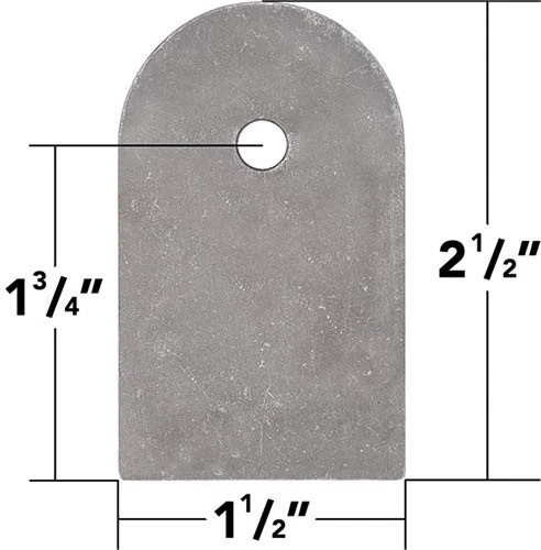 Trail Gear 180201-KIT Weld On Flat Tabs 1/4 Hole 1-1/2 wide 2-1/2 tall 1-3/4 bot - Image 3 of 3