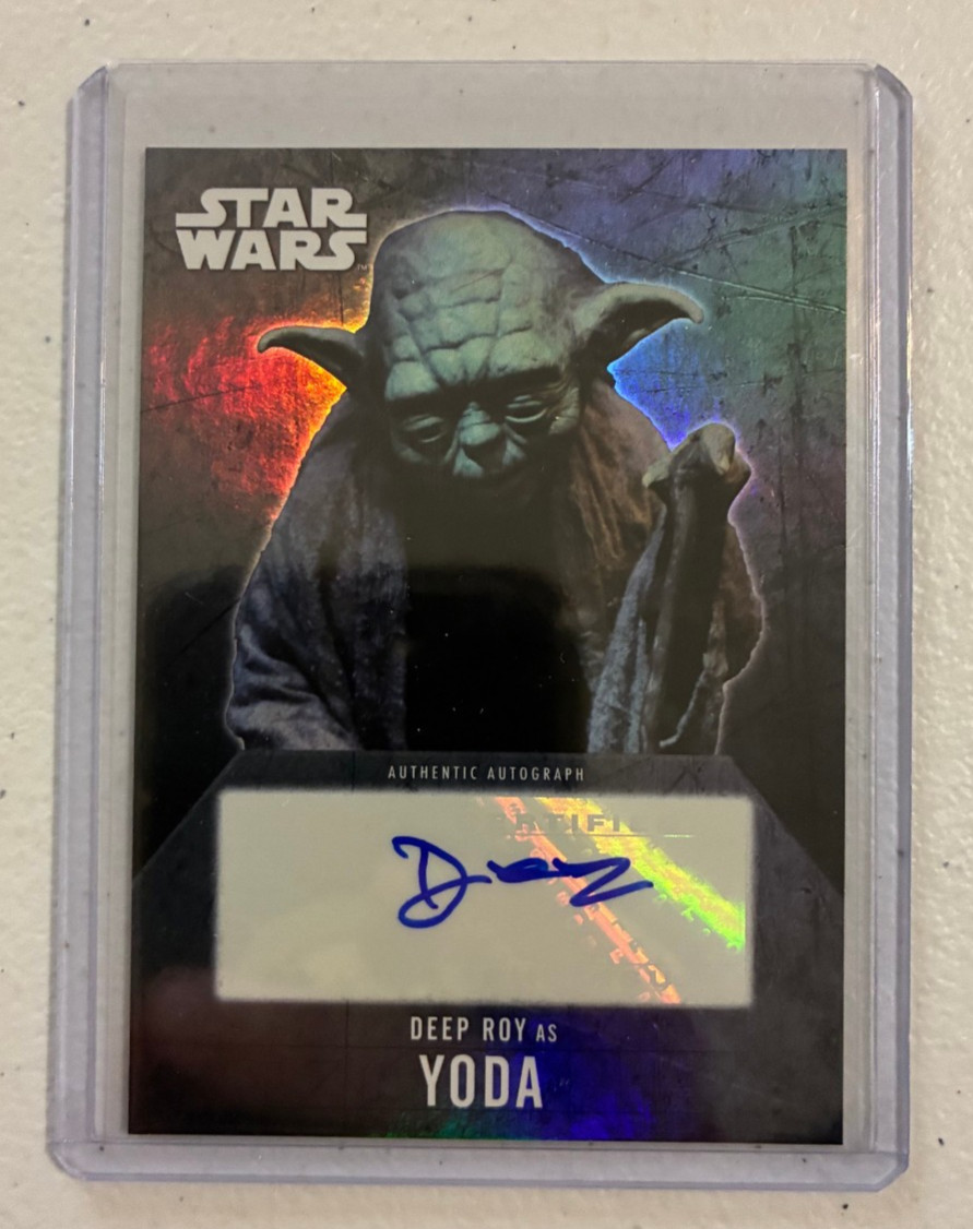 2017 Topps Star Wars Evolution DEEP ROY as YODA Autograph Auto Card