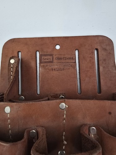 VINTAGE Sears CRAFTSMAN Belt Tool Holder - Leather (Top Grain Cowhide) 945157 - Picture 3 of 5