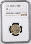 1938-D BUFFALO NICKEL  NGC MS64 663019