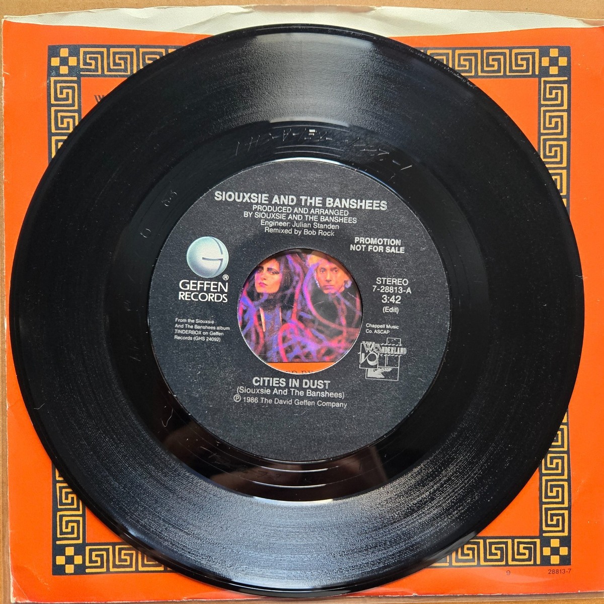 SIOUXSIE AND THE BANSHEES Cities In Dust DJ PROMO GEFFEN 45 7