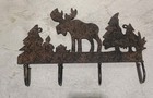 Ornate Metal Scrollwork Fleur-de-Lis Wall Decor, Rustic Brown Wall Mounted — photo 6