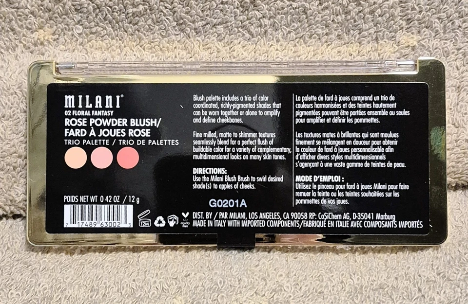 Paleta de rubores MILANI Rose Powder Trio en "Floral Fantasy" NUEVA/SELLADA  Foto 3 de 4