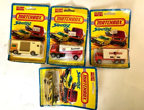 Lot Of 4 1976 Vintage Matchbox Superfast Die-cast Vehicles - new old stock