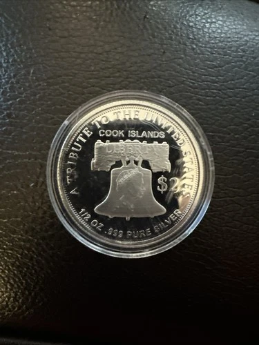 2021 half-ounce .999 SILVER American Double Eagle. $2 Cook Islands. Encapsulated