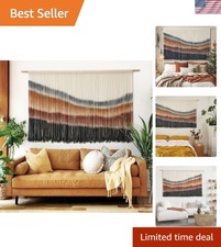 Macrame Wall Hanging Macrame Wall Decor Large-Scale Tie-Dye Tapestry Living H...