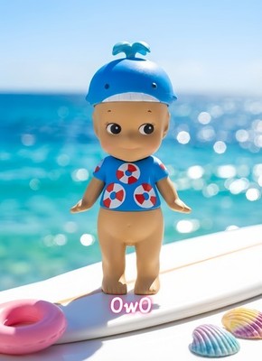 Sonny Angel Summer Series 2018 Blue T-shirt Figure Whale Cap