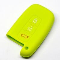 Auto SchlüSsel Silikon Schutz HüLle ApfelgrüN FüR Hyundai KIA 3 Tasten Smartkey