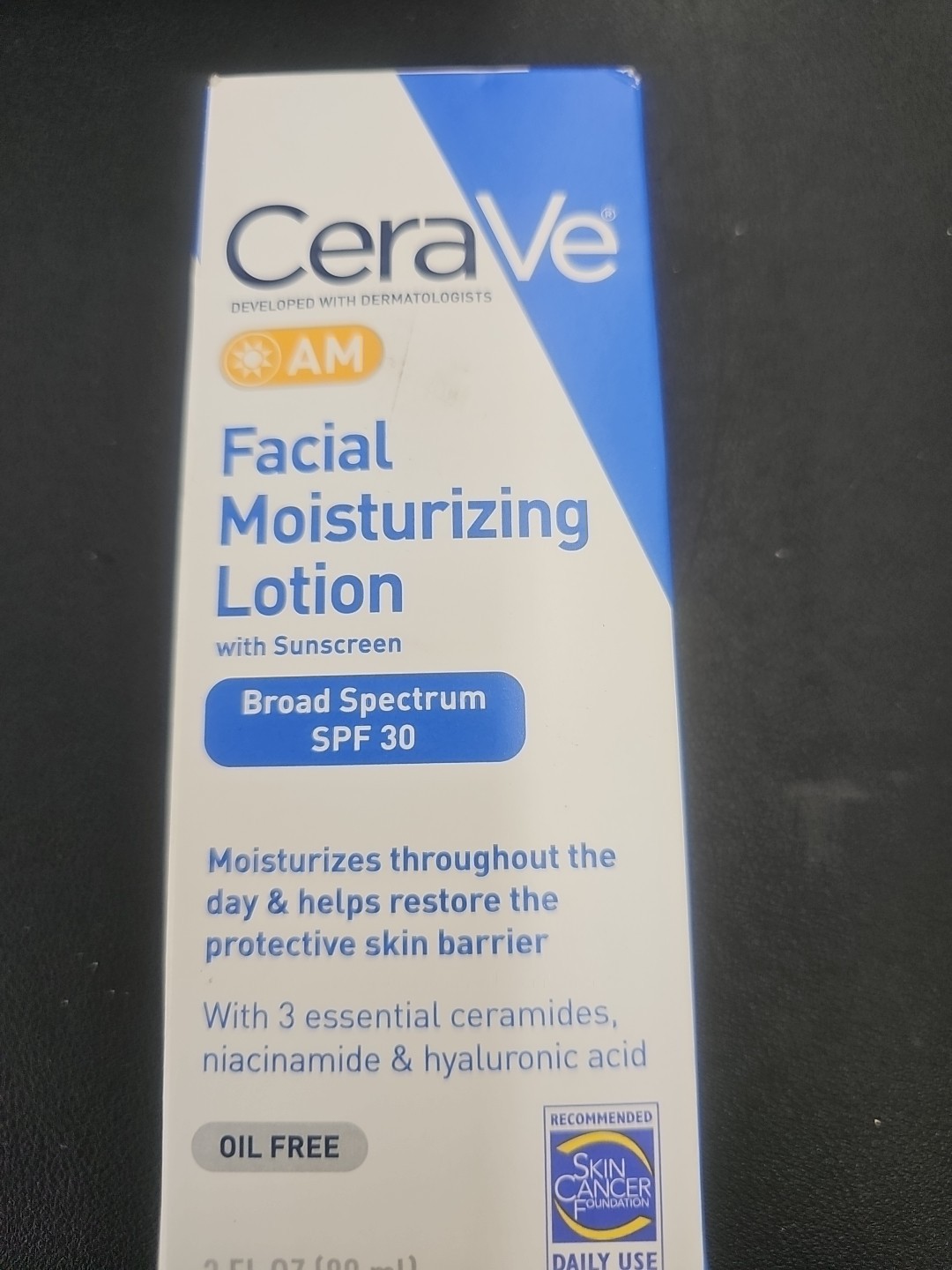 CeraVe AM Facial Moisturizing Lotion SPF 30 Oil-Free 3 oz