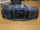 Fisher Studio Standard Boombox AM/FM Double Cassette CD Detachable Speakers
