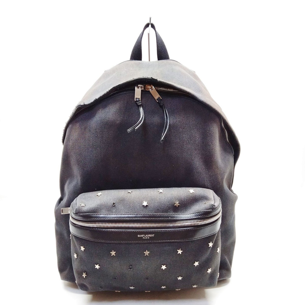 NO TARIFF Saint Laurent BackPack Bag Black Canvas 3289348