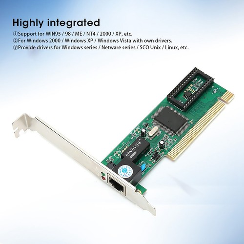 Network Card Desktop Computer Built In Accessories PCI Ethernet 10 /100MB LAN FY - Afbeelding 15 van 17