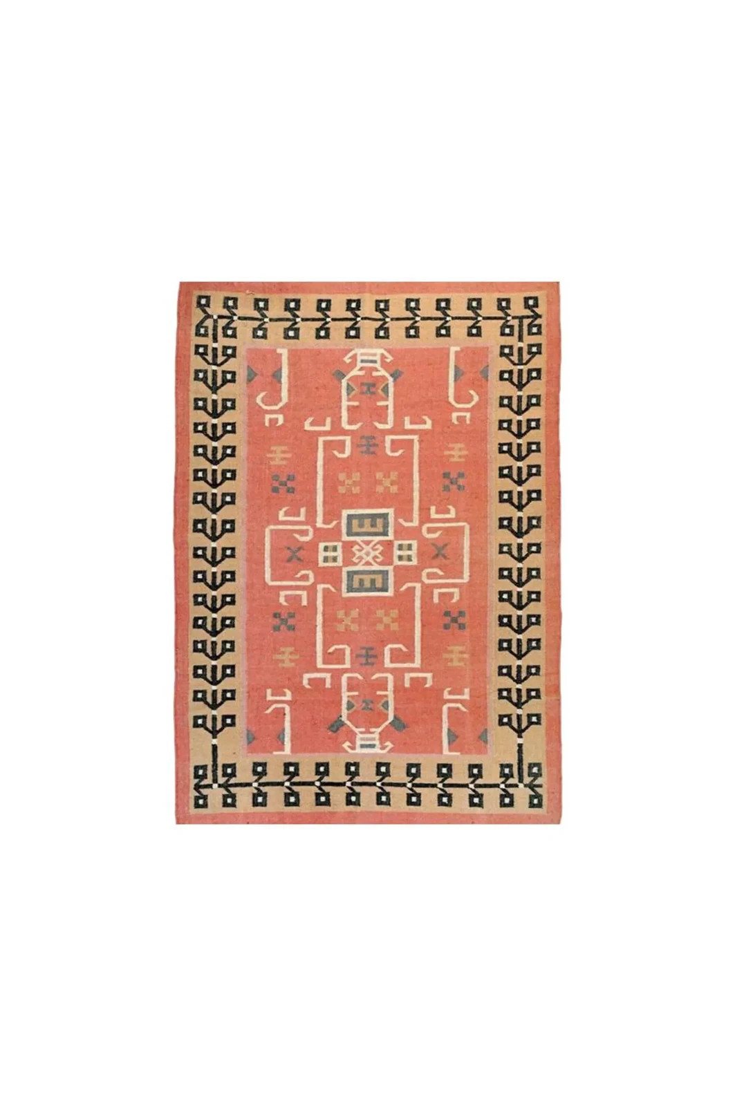 Handmade Kilim Wool Jute Rug Color Multicolor Handmade Design Carpet Rug