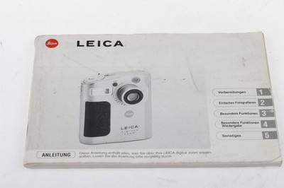 LEICA Bedienungsanleitung für digilux zoom