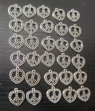 Hearts Charms Lot of 30 Jewelry Making Supplies