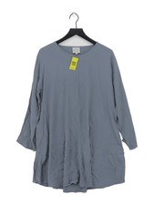 Masai Women's Top XL Grey 100% Viscose Long Sleeve Round Neck Tunic