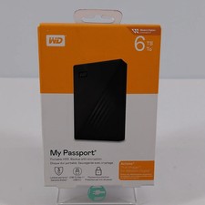 New Western Digital WD External My Passport 6TB USB-B to USB-A HDD 