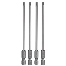 4pcs SL3.0 Slotted Screwdriver Bits 4" Long Magnetic Head Screw Driver Drill Bit