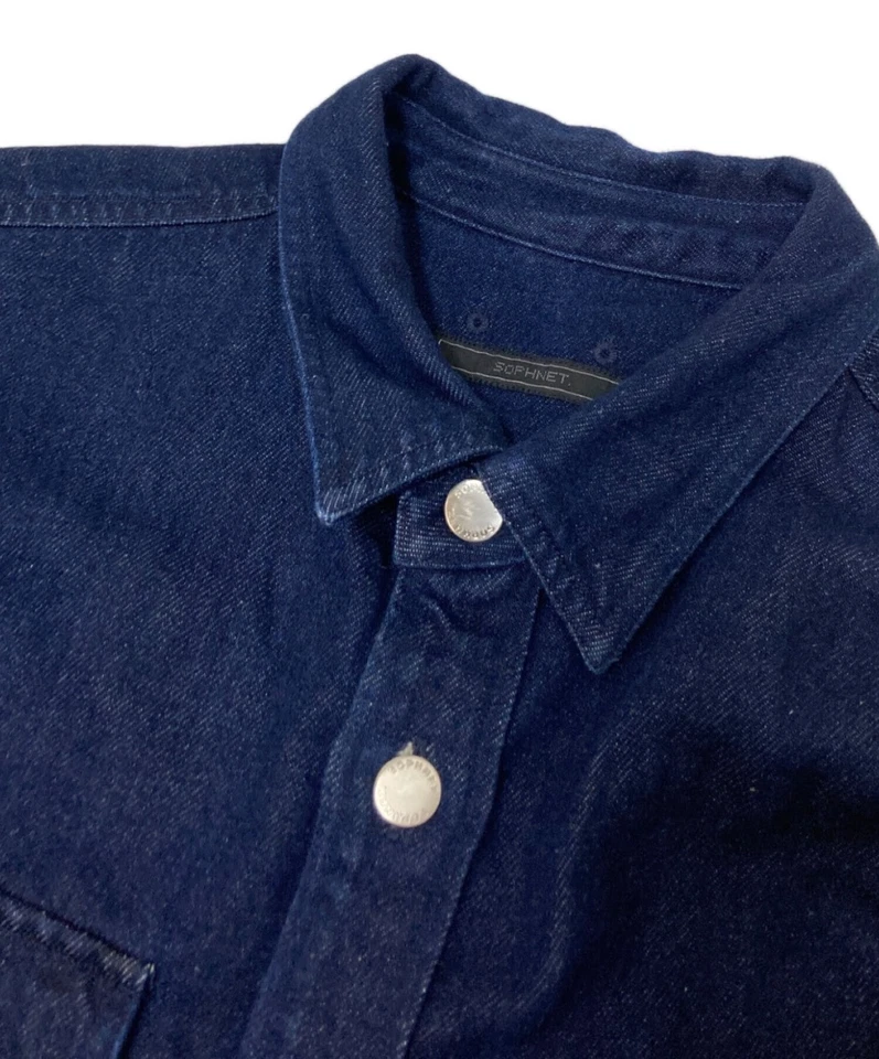 SOPHNET. oversized shirt jacket Size: M Indigo SOPH-240002 Men - Image 3 of 4