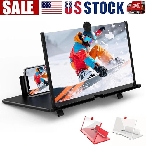 13'' Screen Magnifier for Cell phone Newest Version 3D HD Video Phone Amplifier