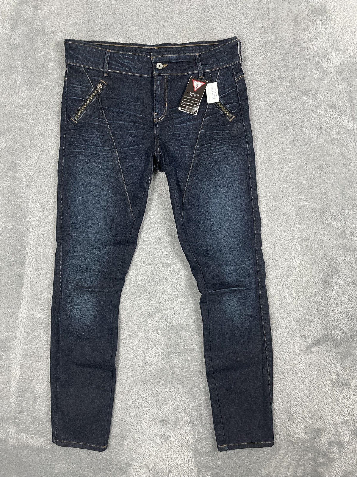 Guess Jeans Womens 31 Dark Wash Skinny Performance Denim Zipper Stretch
