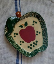 Vtg Spongewear Green Apple Dessert Plate 